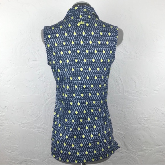 Peter Millar Navy/neon print UPF 50 wickin… - Picture 5 of 5